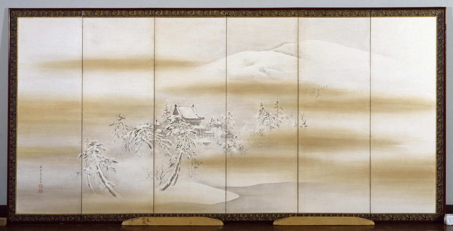 Mori_Kansai_-_Byodo-in_Temple_in_Winпter_-_Walters_35148.jpg