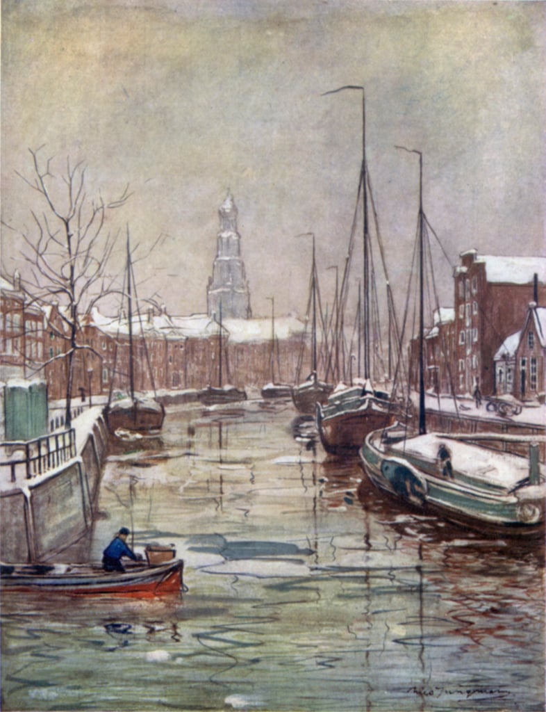 Nico Jungman - A Groningen Canal in Early Winter - (MeisterDrucke-612758).jpg