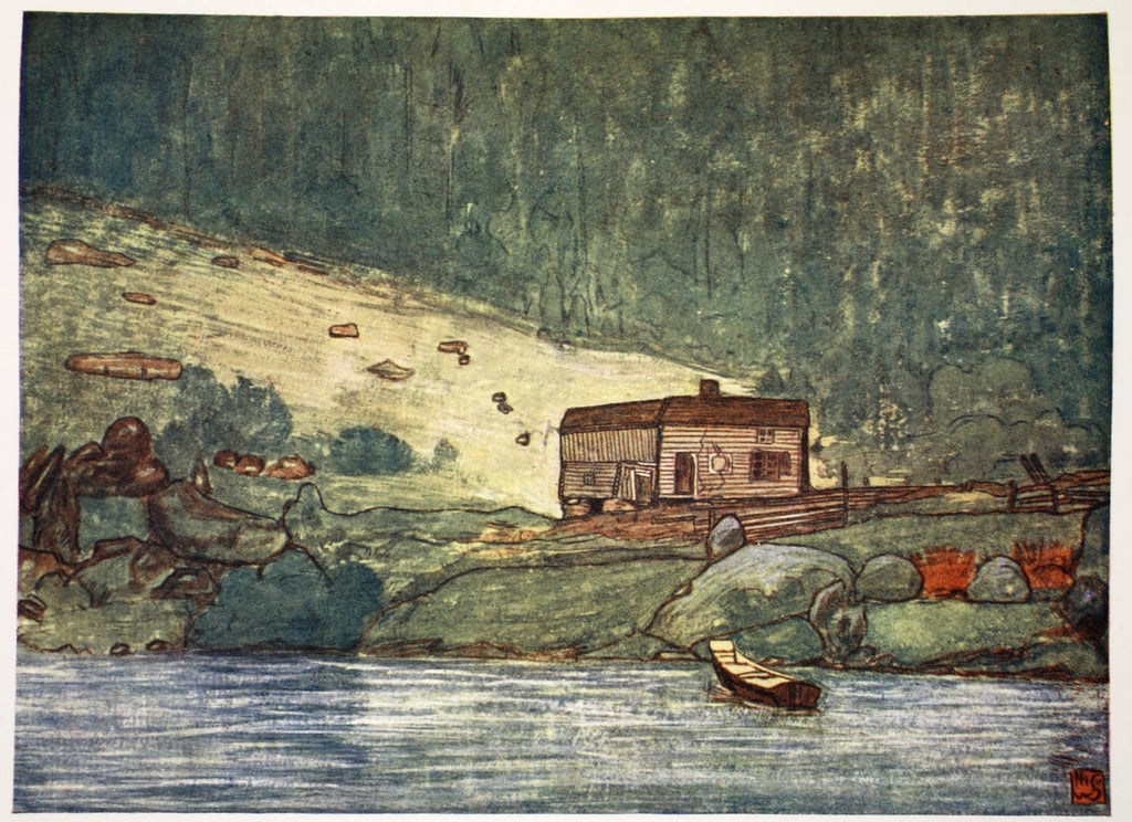 Nico Jungman - A Little Farm on the Riverside at Gjoba 1905  - (MeisterDrucke-229516).jpg