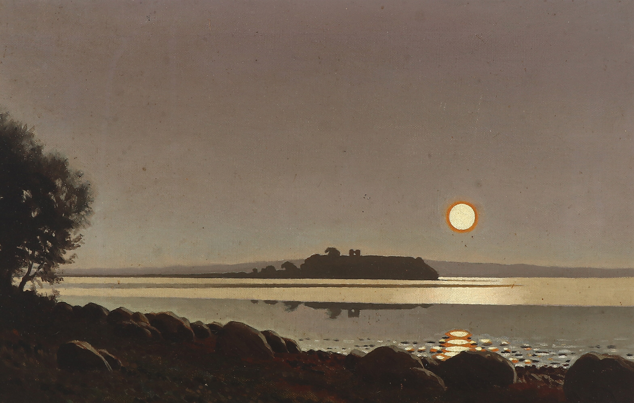 Niels_Wiwel_-_Maaneskin_ved_Kalö_-_1897.png