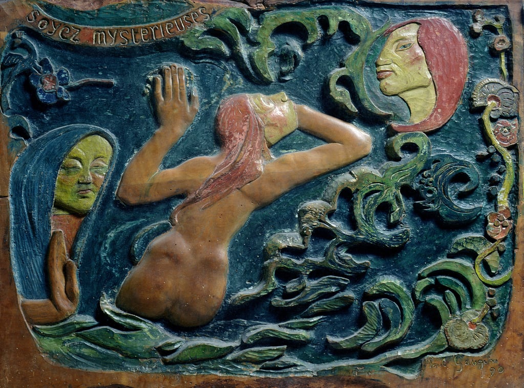 Paul Gauguin - Be Mysterious 1890 (wood) - (MeisterDrucke-38376).jpg