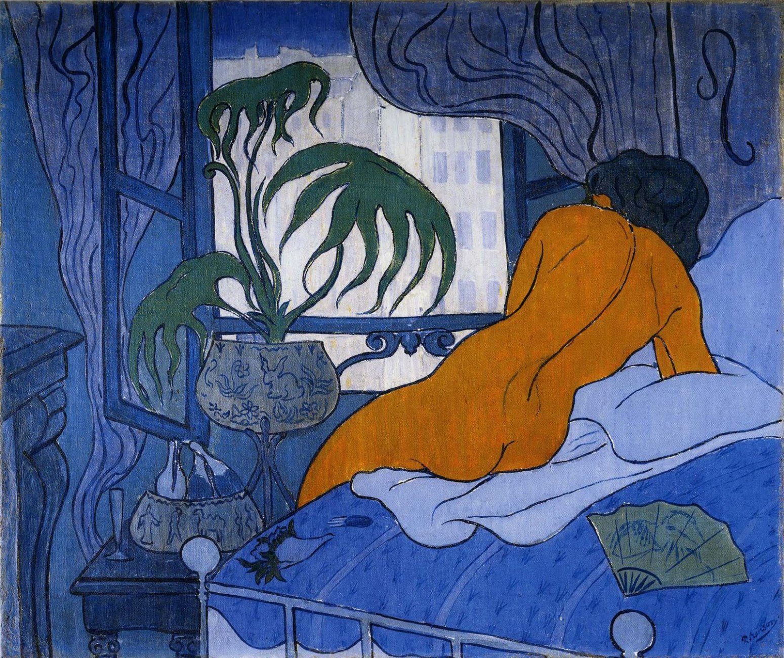 Paul Ranson La Chambre bleu ou Nu a l'evantail 1891.jpg