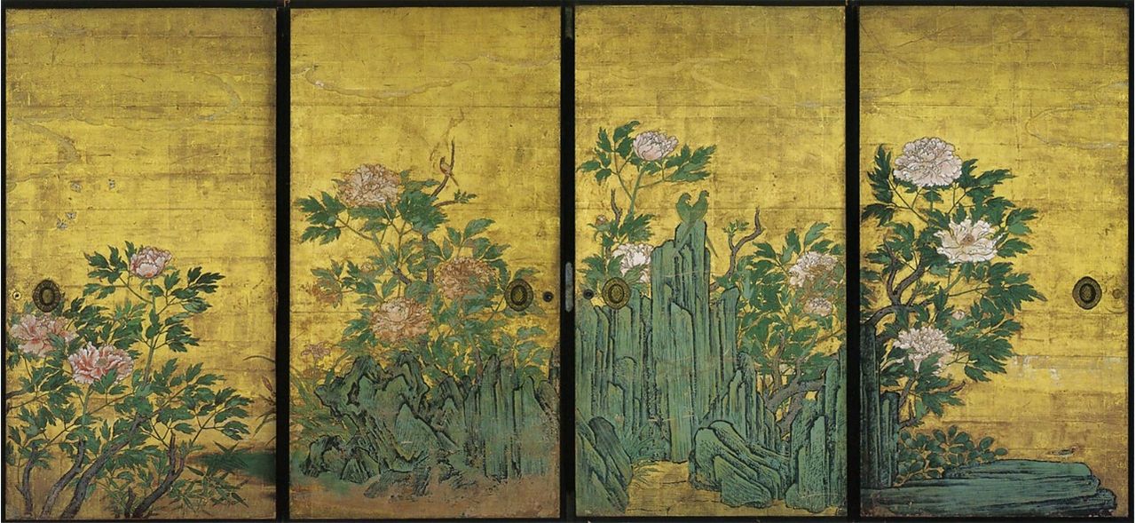 Pivoine_sur_paravent_par_Kanō_Sanraku.jpg