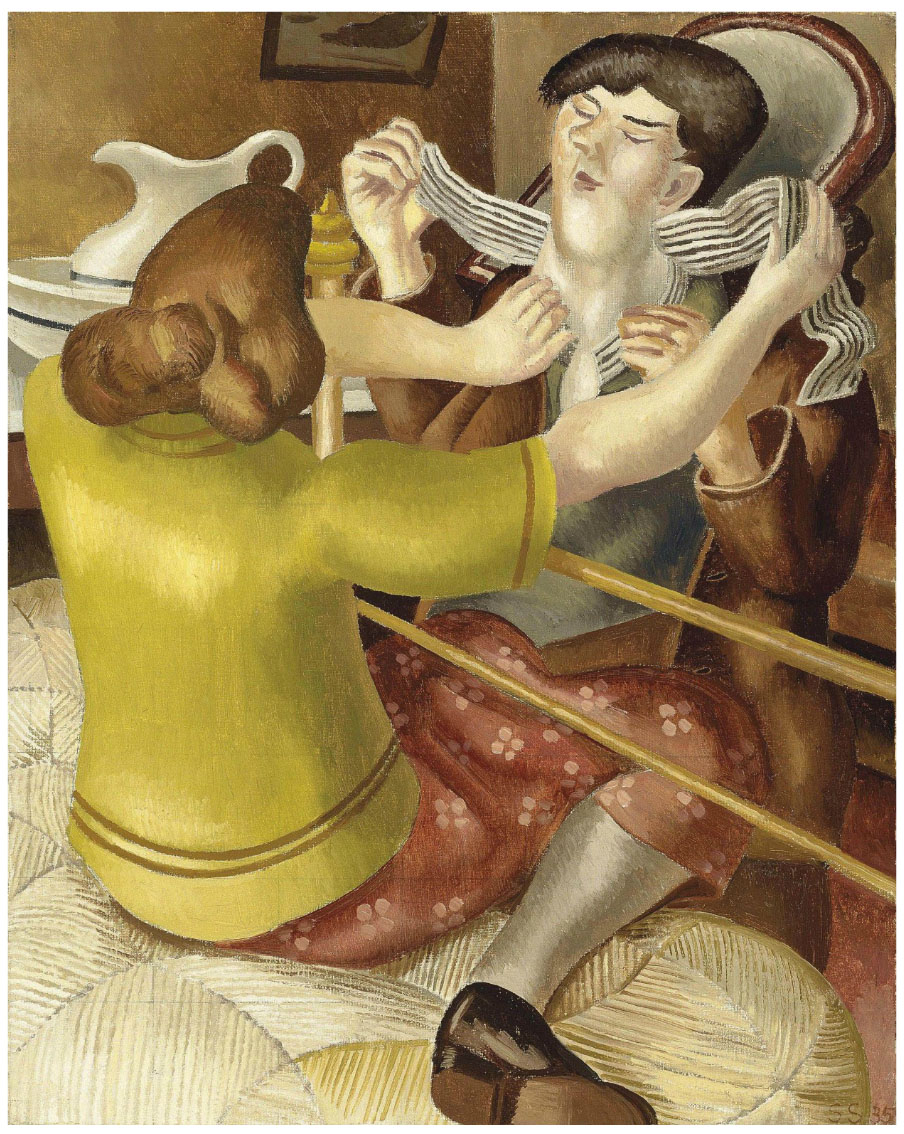 Sir Stanley Spencer, R.A. (1891-1959).  Taking off Collar . 1935.jpg