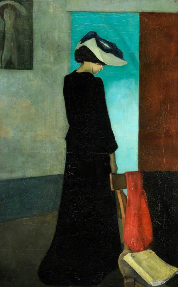 Sir-William-Rothenstein-Interior-also-known-as-Lady-with-a-Hat-.jpg