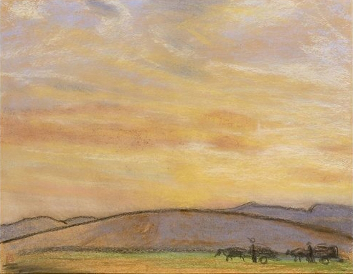 Sunrise_over_the_Mongolian_Plateau_by_Fujishima_Takeji_(Kagoshima_City_Museum_of_Art).jpg