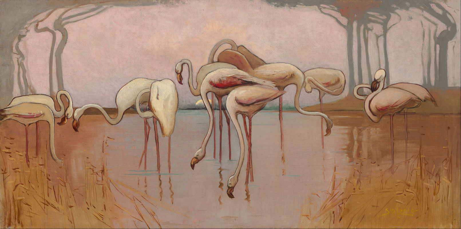 Sydney_Long_-_Flamingoes_-_Google_Art_рProject.jpg