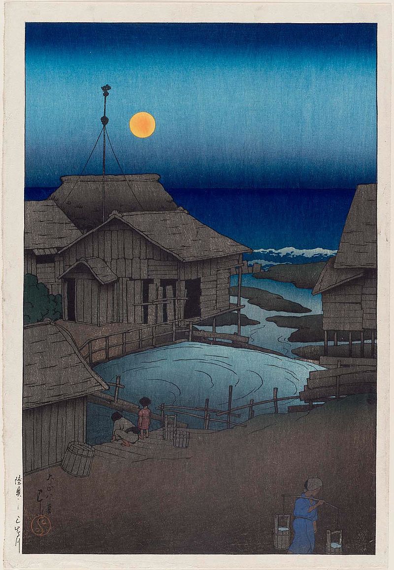 Tabi_miyage_dai_isshū,_Mutsu_Mishimagawa_by_Kawase_Hasui.jpg