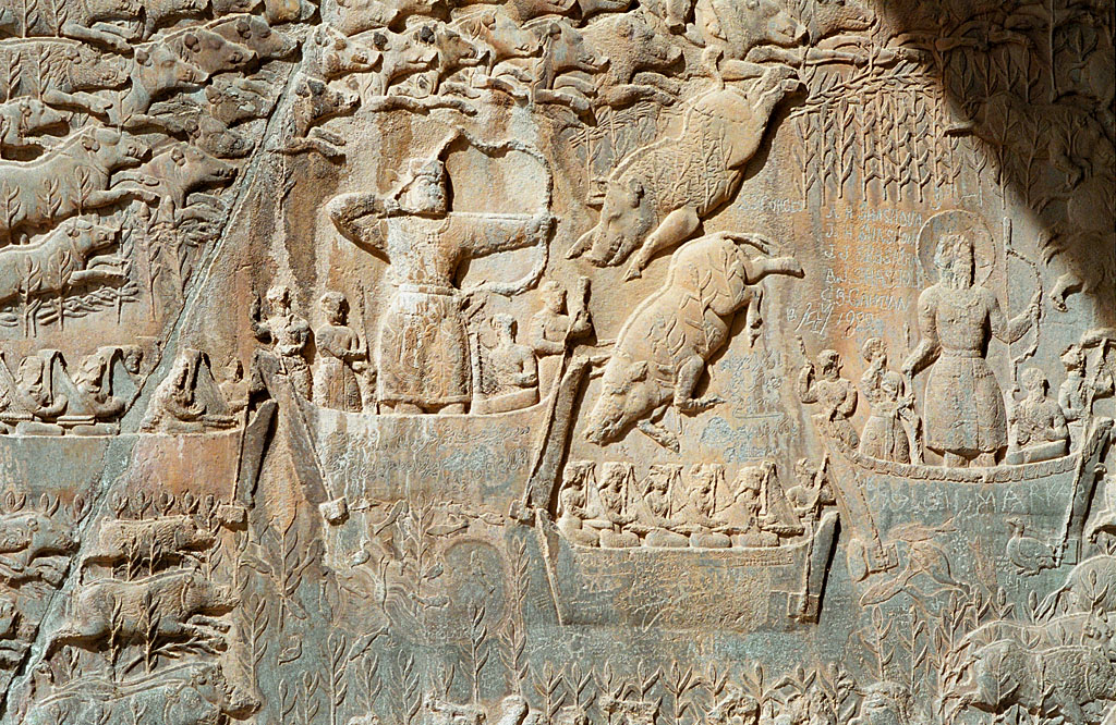 Taq-e_Bostan_-_Low-relief_detail_of_the_deer_hunt.jpg
