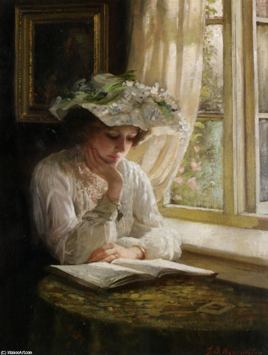 Thomas-Benjamin-Kennington-Lady-Reading-By-A-Window.JPG