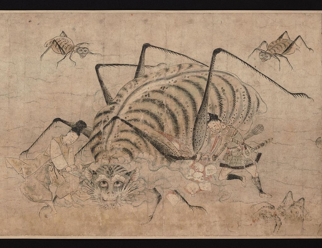 Tsuchigumo_no_soshi_emaki_-_Kamakura_-_part_14_-_Yorimitsu_killing_Tsuchigumo.jpg