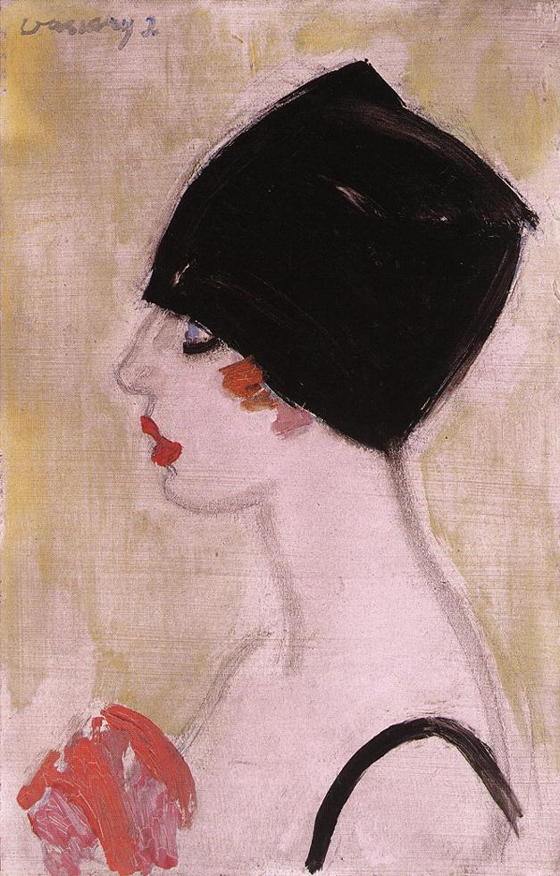 Vaszary_János_Nő_profilba_fekete_turbánnal_c._1930.jpg