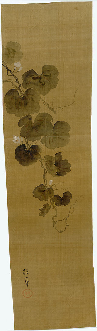 Wittig.collection.painting.02.flowering.gourd.vine.rinpa.school.signature.&.seal.of.sakai.hoitsu.jpg
