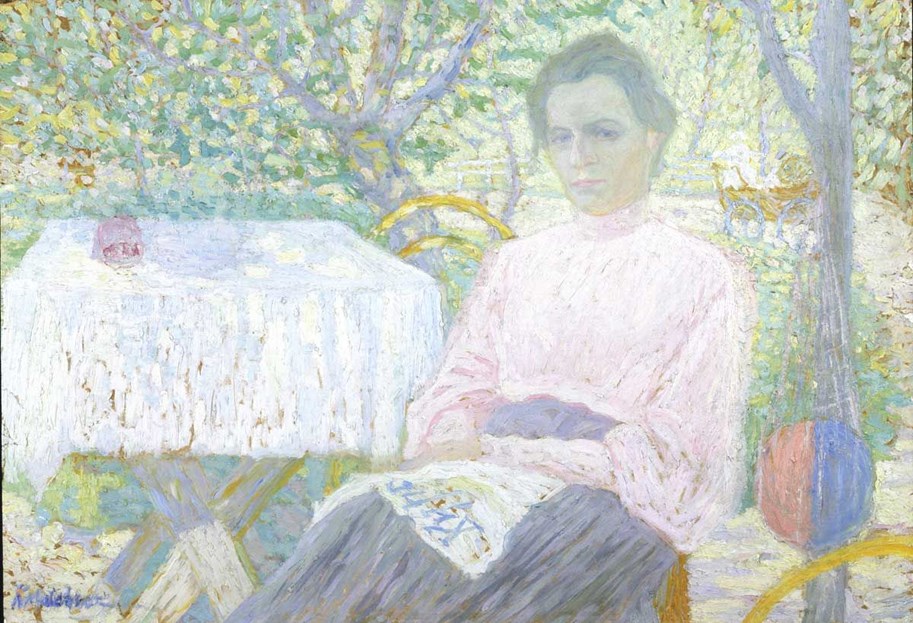 Woman_reading_newspaper_(Malevich,_ca._1905–1906).jpg