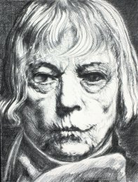 7. Аста. Старуха с бельмом.  Б.гр.карандаш,40х30,1974. ..JPG