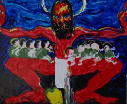 86.Тайная Вечёря, холст,масло, 100х120,2008г..JPG